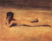 John Singer Sargent Ragazzo nudo sulla spiaggia oil on canvas